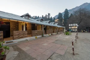 Room corridor with outdoor access at Royal Heritage Nainital