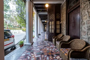 Veranda corridor with seating at Royal Heritage Nainital